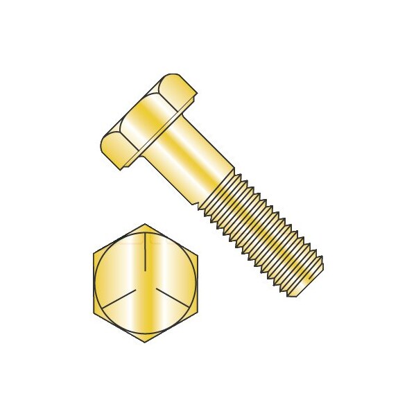 Newport Fasteners Grade 5, 1/4"-20 Hex Head Cap Screw, Cadmium Yellow Steel, 7/8 in L, 2500 PK 902249 - main